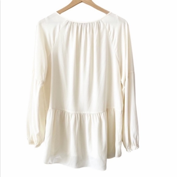 1. State Ivory Neck Tie Long Sleeve Blouse - Picture 5 of 9